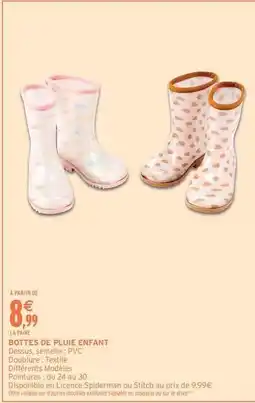 Intermarché Spiderman - bottes de pluie enfant offre