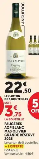 Hyper U Faugueses aop blanc mas olivier grandé réserve 2023 offre