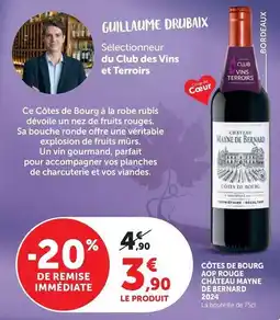 Hyper U Côtes de bourg aop rouge offre