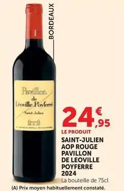 Hyper U Saint-julien aop rouge offre