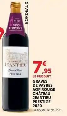 Hyper U Graves de vayres aop rouge chateau offre