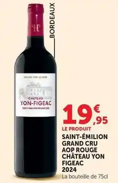 Hyper U Saint-émilion grand cru aop rouge figéac offre