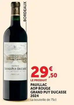Hyper U Pauillac aop rouge 2024 offre