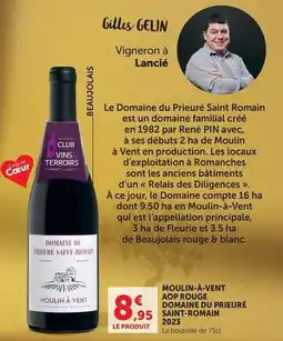Super U Moulin-à-vent aop rouge domaine du prieuré offre