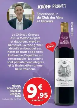 Hyper U Médoc aop rouge offre