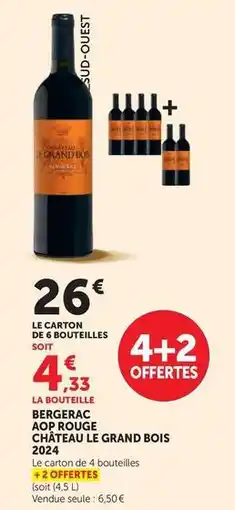 Super U Bergerac aop rouge offre