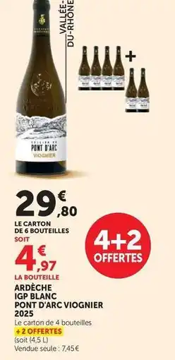 Super U Ardèche igp blanc offre