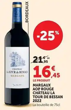 Hyper U Margaux aop rouge 2022 offre