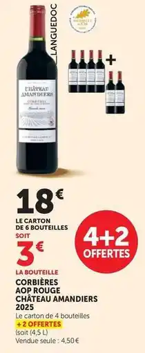 Super U Aop rouge chateau amandiers 202 offre