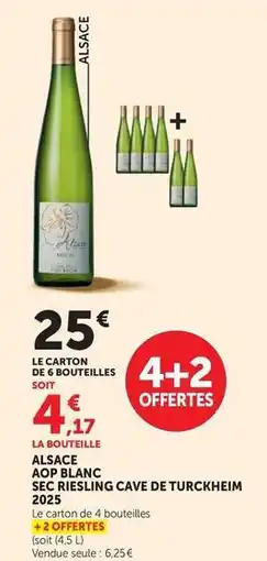 Super U Alsace aoc blanc secsling cave de turckheim offre