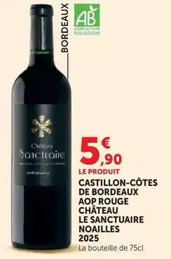 Hyper U Castillon-côtes de bordeaux aop rouge offre