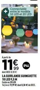 Centrakor La guirlande guinguette 10 led 9.5 m offre