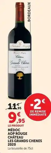 Hyper U Aop rouge chateau les grands chenes 2020 offre