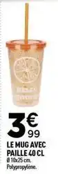 Centrakor Le mug avec paille 40 cl offre