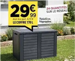 Centrakor Le coffre 170 l offre