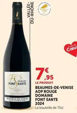 Super U Beaumes-de-venise aop rouge domaine offre