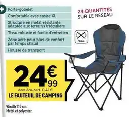 Centrakor Facile - le fauteuil de camping offre