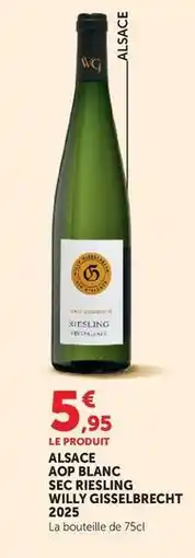 Super U Alsace aop rice racing sec riesling 2022 offre