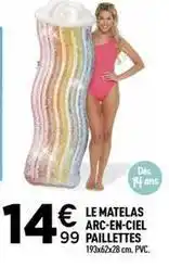 Centrakor Le matelas arc-en-ciel paillettes offre
