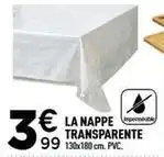 Centrakor La nappe transparente offre