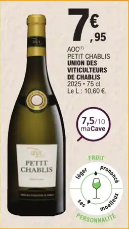 E.Leclerc UVC PETIT CHABLIS offre