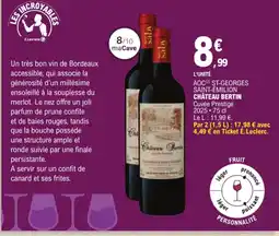 E.Leclerc Château Bertin aoc st-georges saint-emilion offre