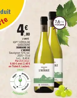 E.Leclerc Domaine de L'Herré Sauvignon Blanc offre