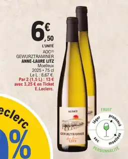 E.Leclerc ANNE-LAURE LITZ GEWURZTRAMINER offre