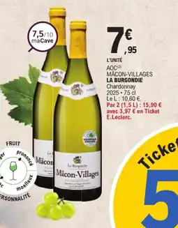 E.Leclerc La Burgondie Mâcon-Villages offre