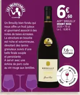 E.Leclerc Brouilly Granit Rose offre