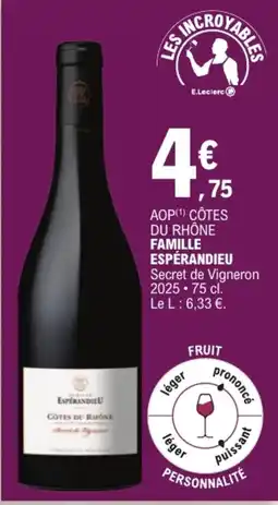 E.Leclerc ESPÉRANDIEU Côtes du Rhône offre