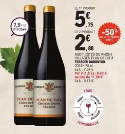 E.Leclerc Terroir Daronton Plan de Dieu Côtes du Rhône Villages offre