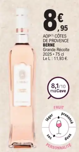 E.Leclerc BERNE AOP CÔTES DE PROVENCE offre