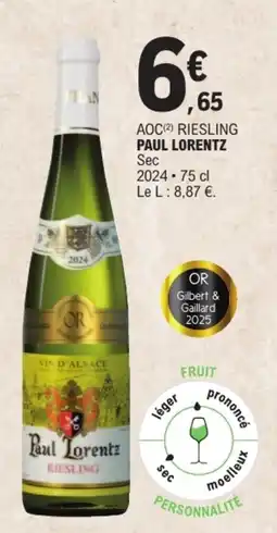 E.Leclerc Paul Lorentz Riesling offre