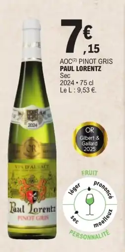 E.Leclerc Paul Lorentz PINOT GRIS offre