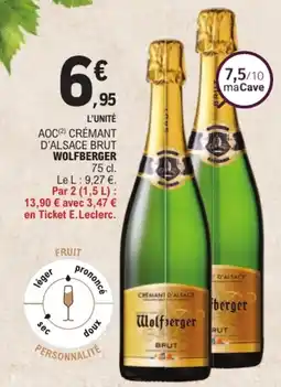 E.Leclerc WOLFBERGER CRÉMANT D'ALSACE BRUT offre