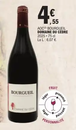 E.Leclerc Domaine du cèdre aop bourgueil offre