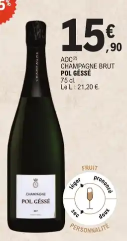 E.Leclerc POL GÉSSÉ CHAMPAGNE offre