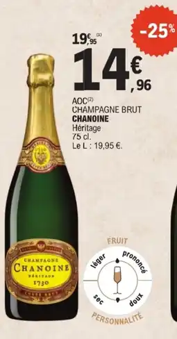 E.Leclerc Chanoine Champagne Brut offre