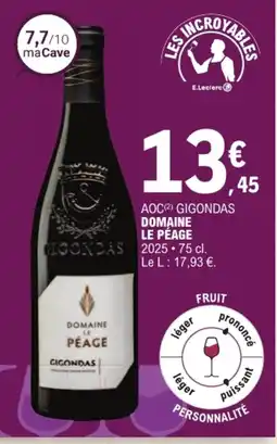 E.Leclerc Domaine Le Péage Gigondas offre