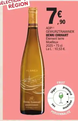 E.Leclerc HENRI EHRHART GEWURZTRAMINER offre