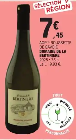 E.Leclerc Domaine de la Bertinière Roussette de Savoie offre