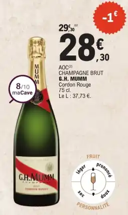 E.Leclerc G.H.MUMM CHAMPAGNE BRUT offre