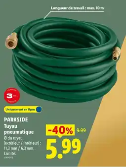 Lidl PARKSIDE Tuyau pneumatique offre