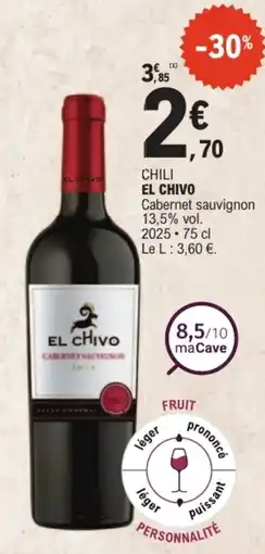 E.Leclerc EL CHIVO Cabernet sauvignon offre