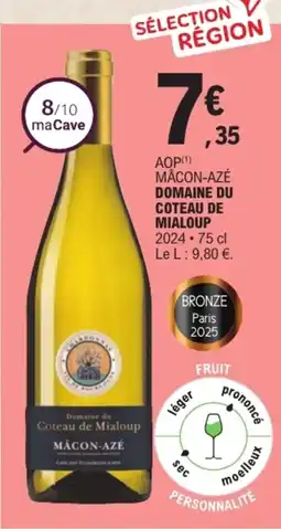 E.Leclerc Domaine du Coteau de Mialoup Mâcon-Azé offre
