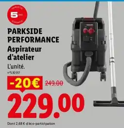 Lidl PARKSIDE Aspirateur d'atelier offre