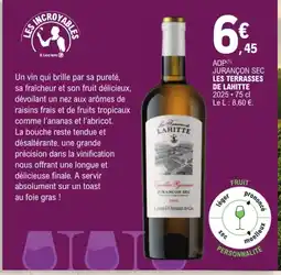 E.Leclerc Les terrasses de lahitte aoc jurançon sec offre