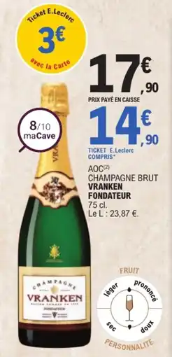E.Leclerc Vranken Champagne Brut offre