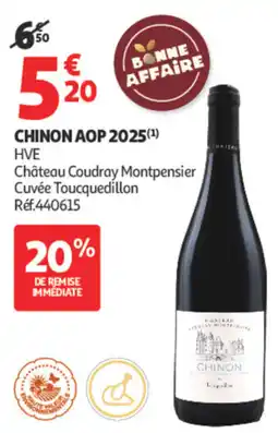 Auchan Château Coudray Montpensier Chinon AOP offre